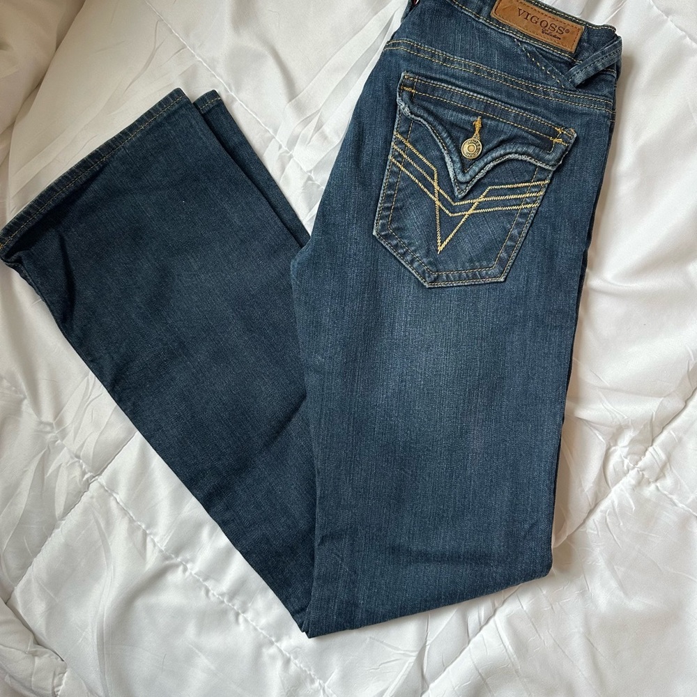 Vigoss Y2K Thick Stitch Bootcut Jeans Size 27 / 3/4